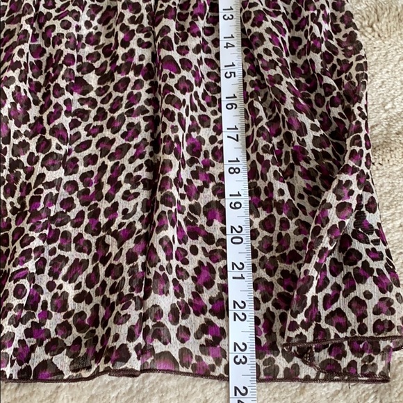 🥭 (4 for $15) Forever 21 Sheer Cheetah Blouse - Picture 7 of 9